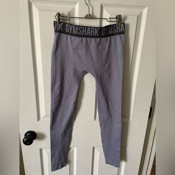 Gymshark Womens Leggings Intense High Waist Fit Compression Gray / Lavender - Picture 1 of 3